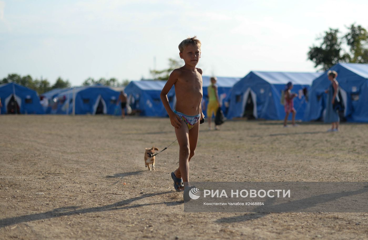 Лагерь беженцев с Украины в Севастополе