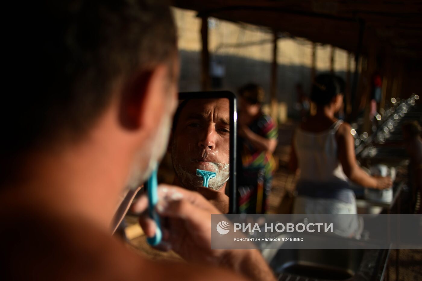 Лагерь беженцев с Украины в Севастополе
