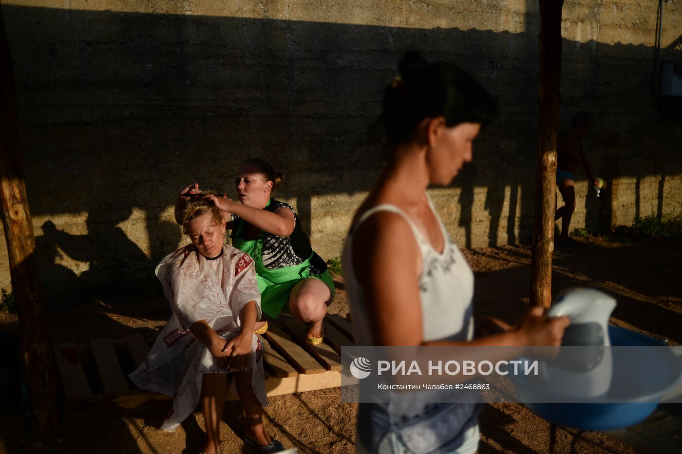 Лагерь беженцев с Украины в Севастополе