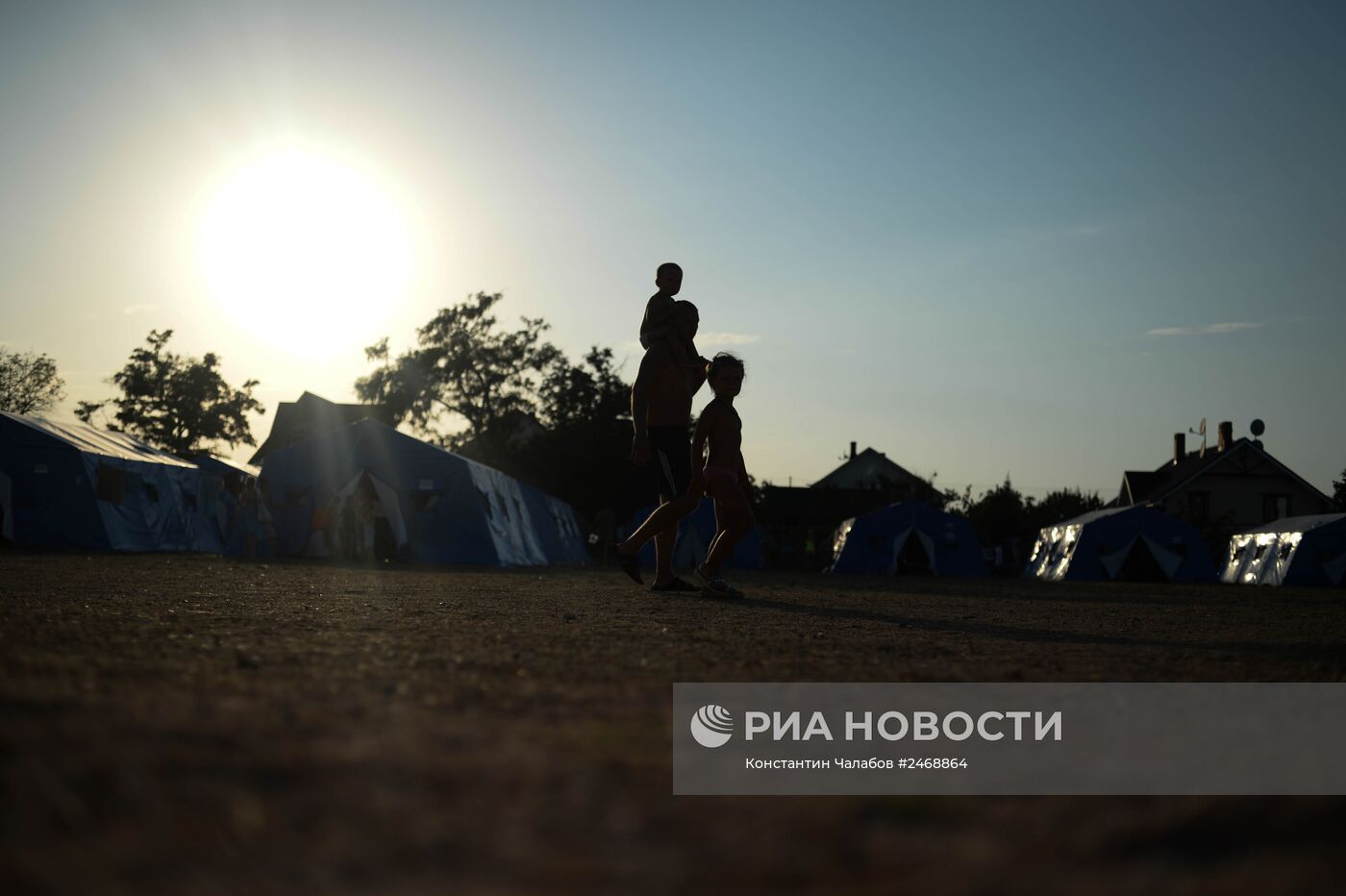 Лагерь беженцев с Украины в Севастополе
