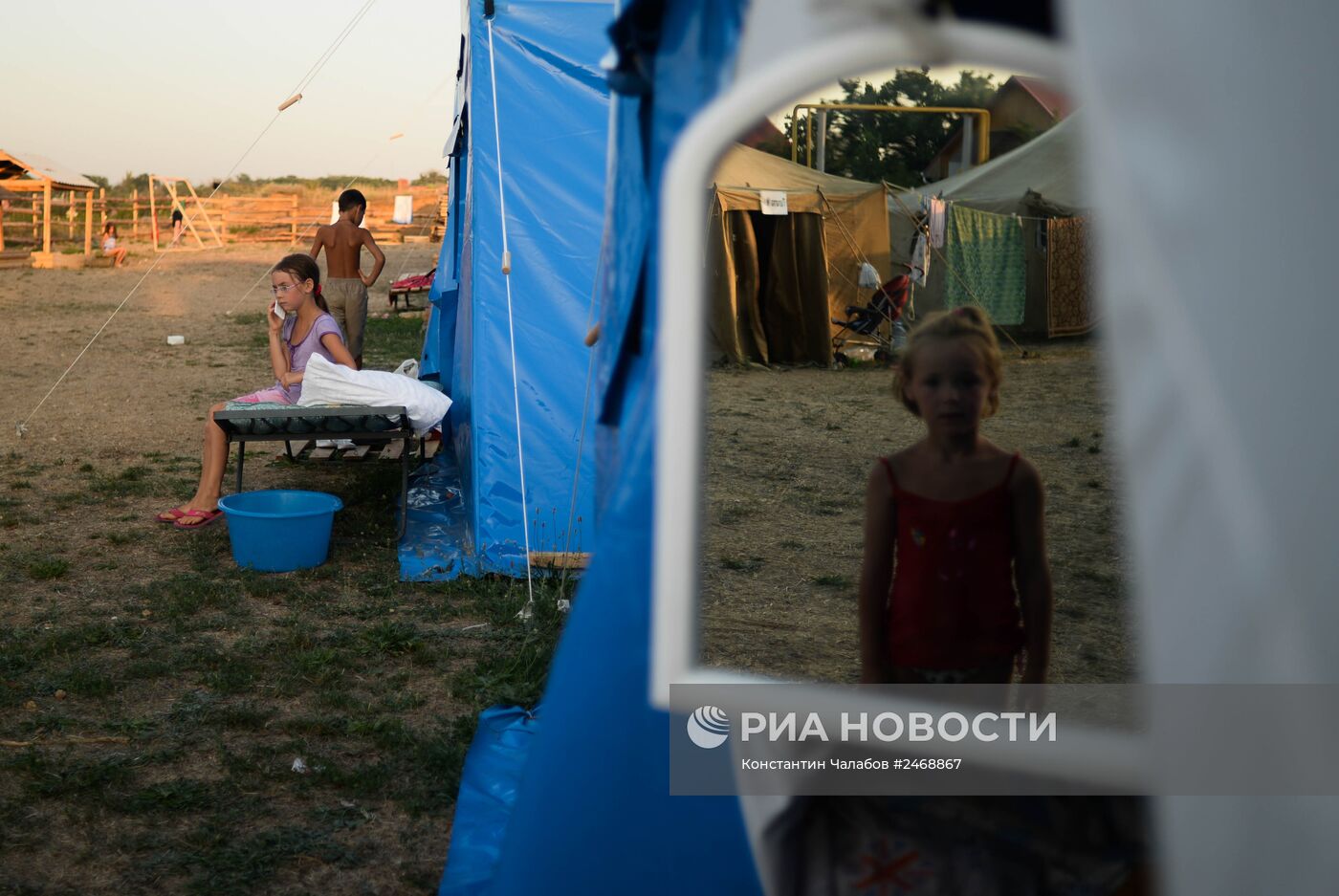 Лагерь беженцев с Украины в Севастополе