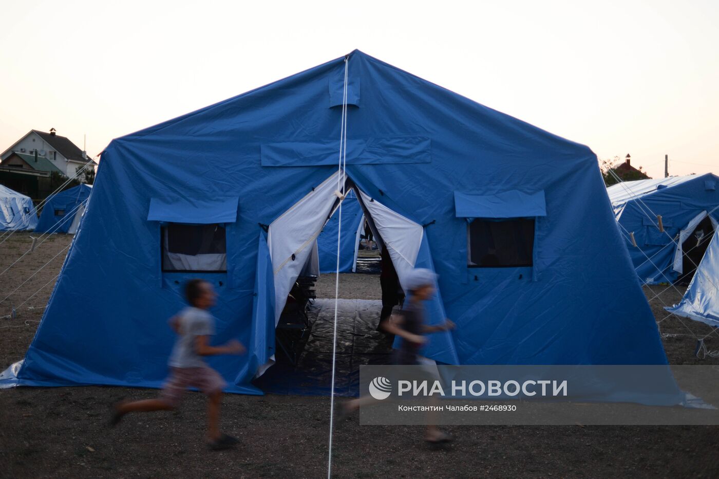 Лагерь беженцев с Украины в Севастополе