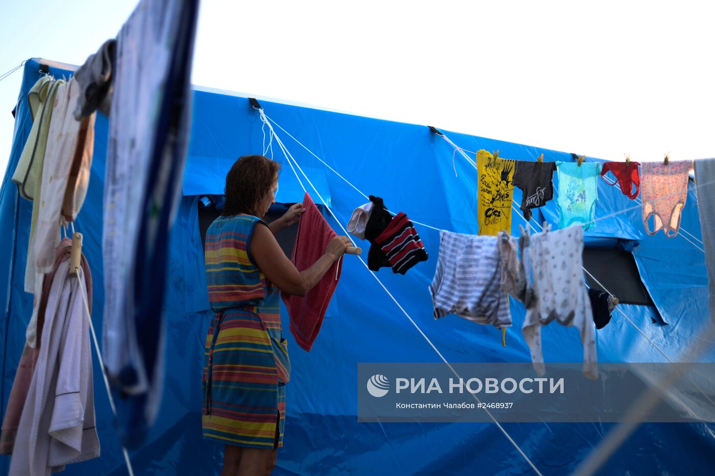 Лагерь беженцев с Украины в Севастополе