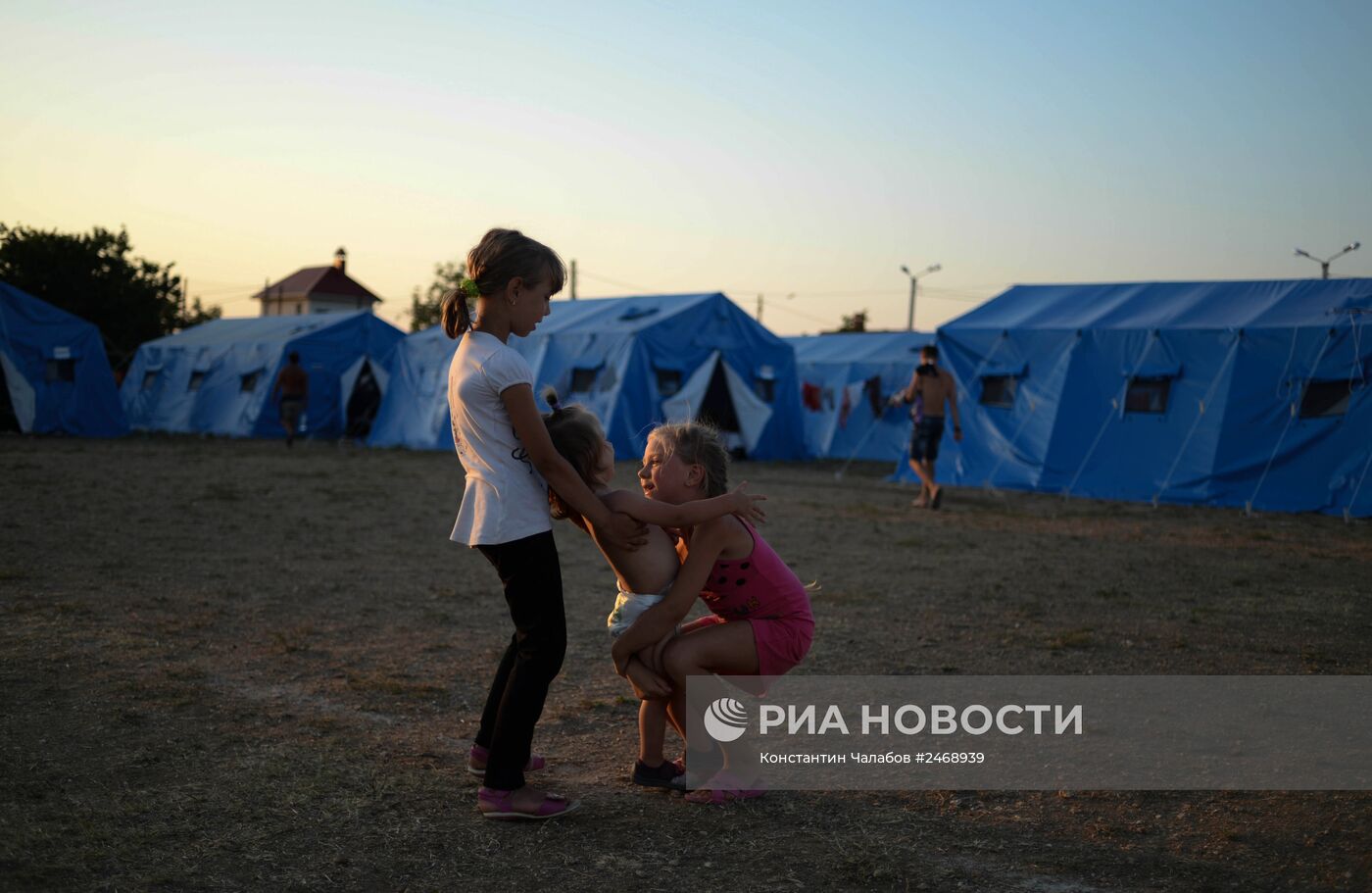 Лагерь беженцев с Украины в Севастополе