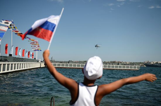 Празднование Дня ВМФ России в Севастополе