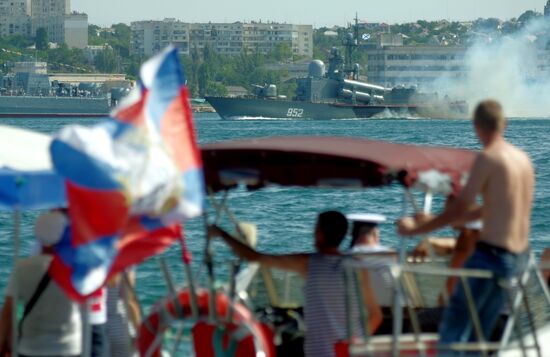 Празднование Дня ВМФ России в Севастополе