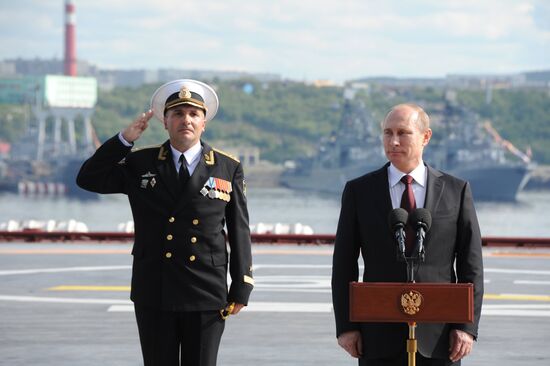 Рабочая поездка В.Путина в Североморск