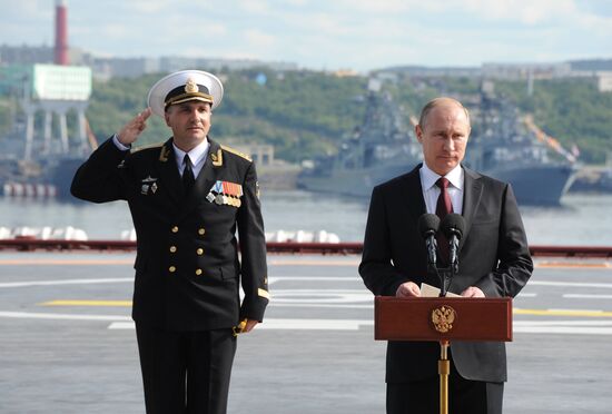 Рабочая поездка В.Путина в Североморск