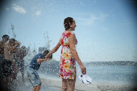 Празднование Дня ВМФ России в Севастополе