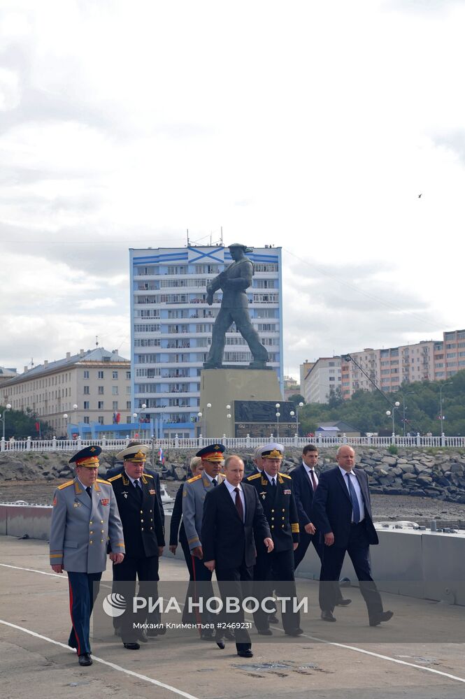 Рабочая поездка В.Путина в Североморск