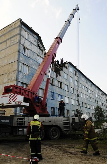 Взрыв бытового газа в жилом доме в Мурманске