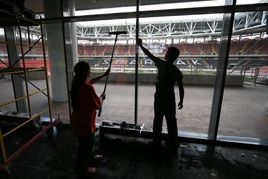 Строительство стадиона "Открытие-Арена"