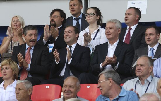 Д.Медведев на открытии чемпионата мира по гребле на байдарках и каноэ в Москве