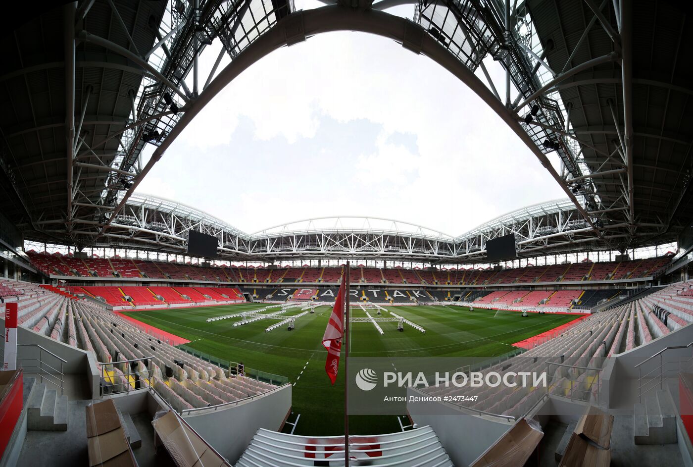 Строительство стадиона "Открытие-Арена"