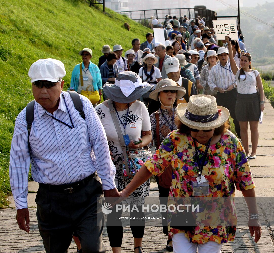 Иностранные туристы во Владивостоке