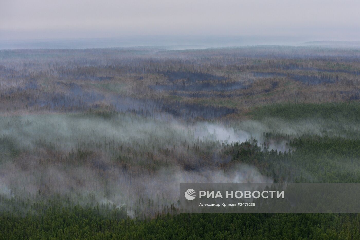 Тушение природных пожаров в Якутии