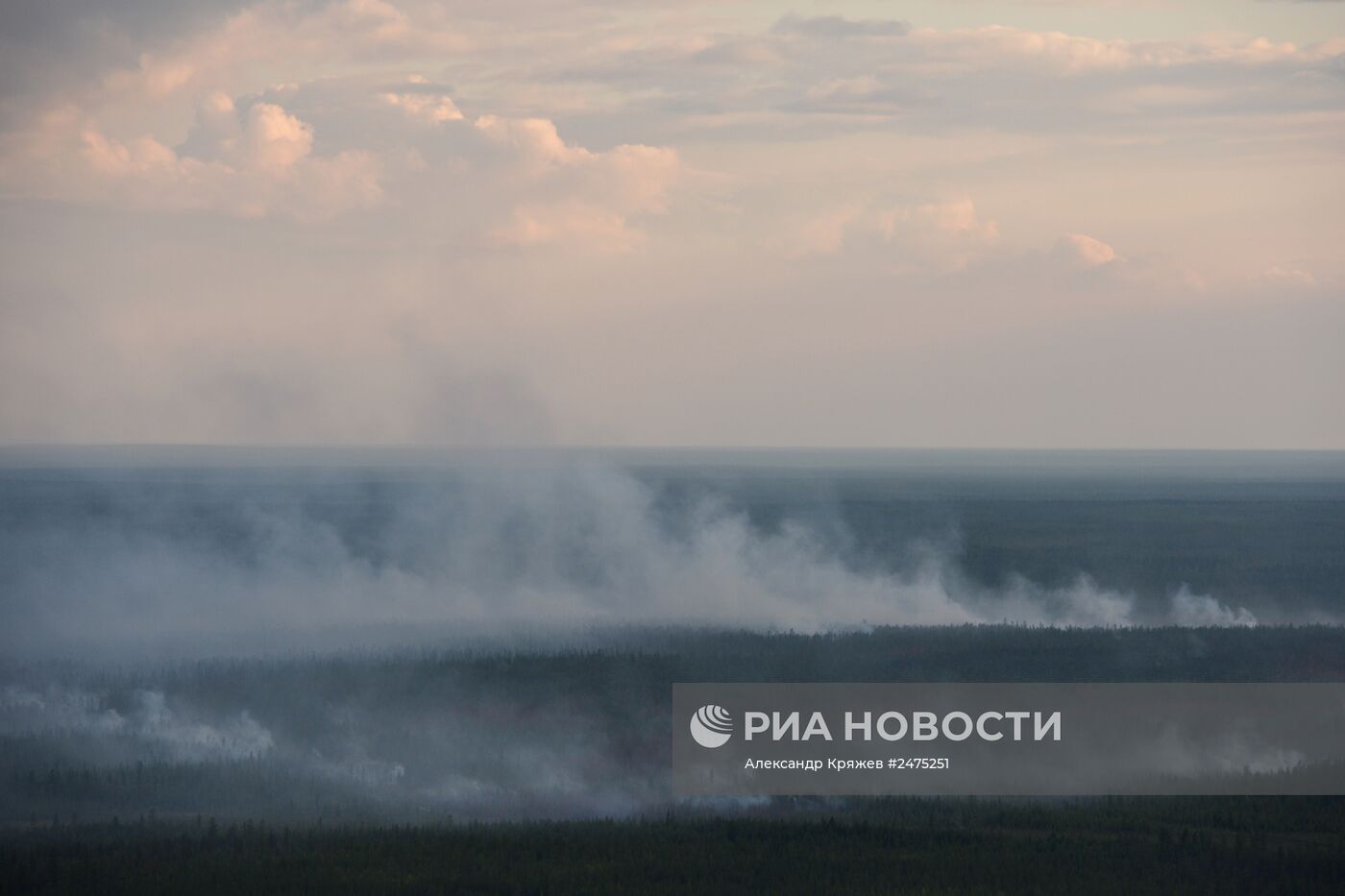 Тушение природных пожаров в Якутии