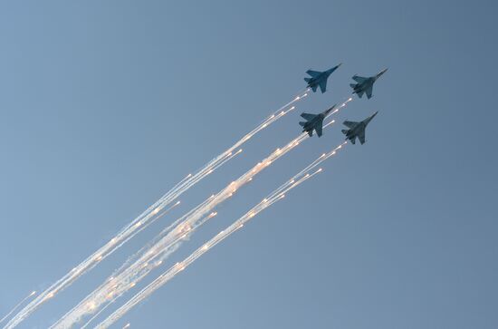 Празднование дня ВВС в Липецке