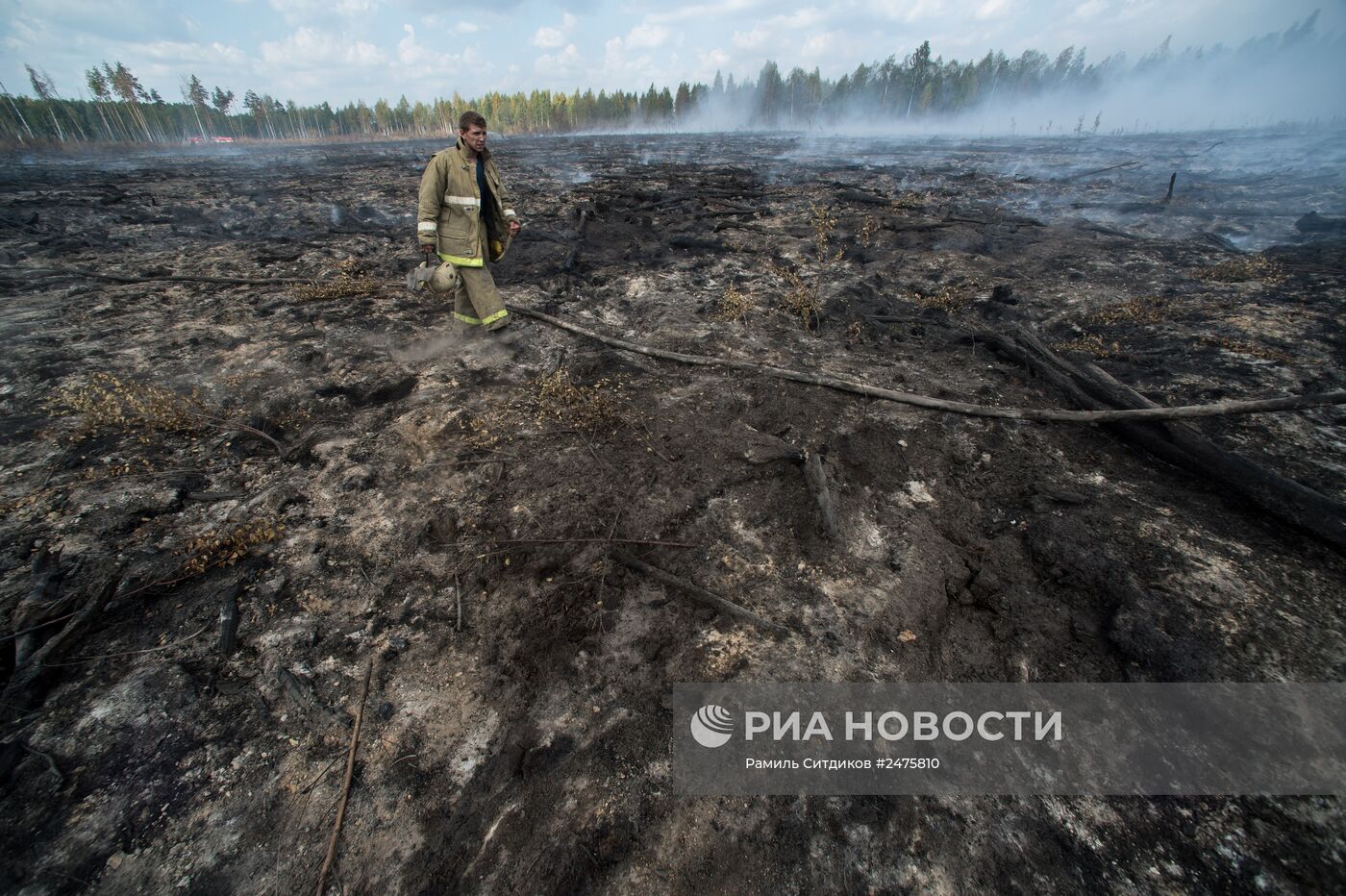 Тушение торфяных пожаров в Тверской области