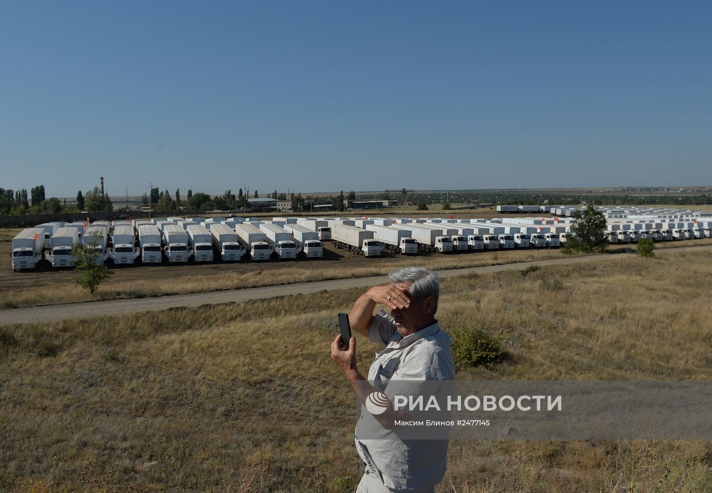 Колонна автомобилей с гуманитарной помощью в Ростовской области | РИА  Новости Медиабанк