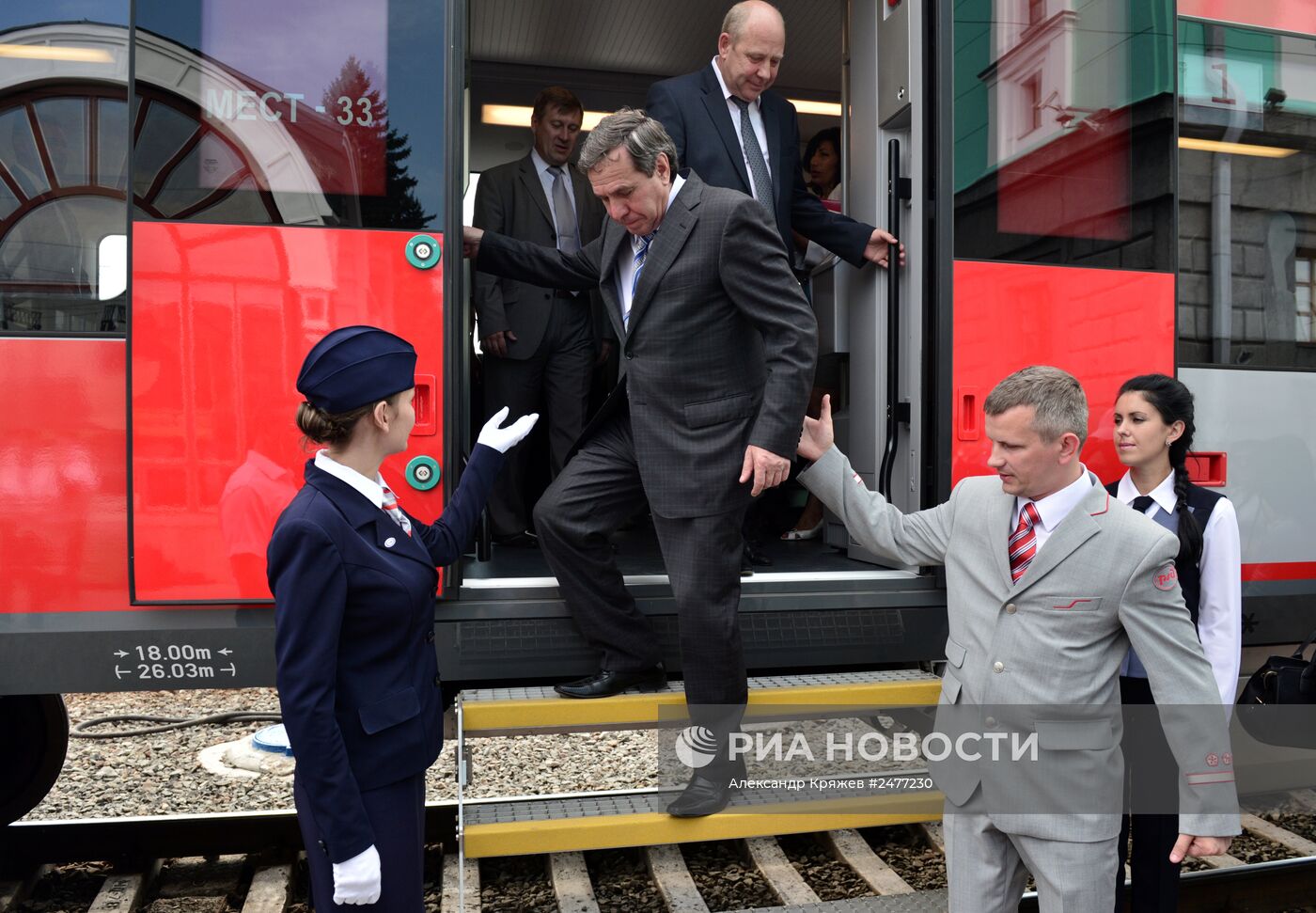 Запуск электропоезда "Ласточка" по маршруту Новосибирск - Барнаул