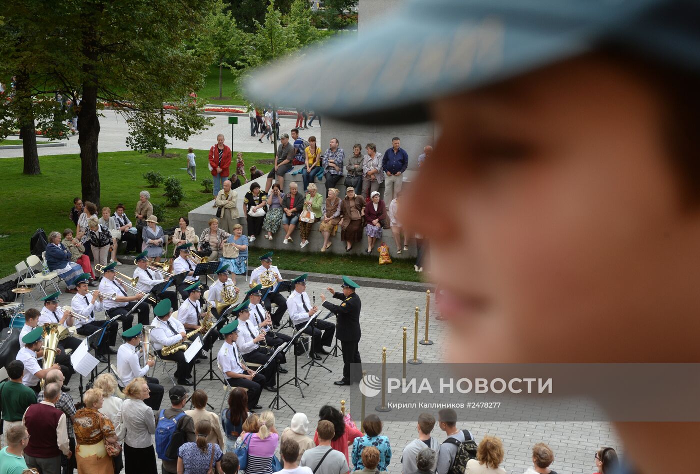 Выступление Государственного духового оркестра России в Александровском саду