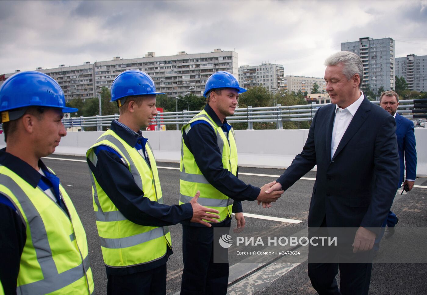 С.Собянин открыл новую эстакаду на Варшавском шоссе