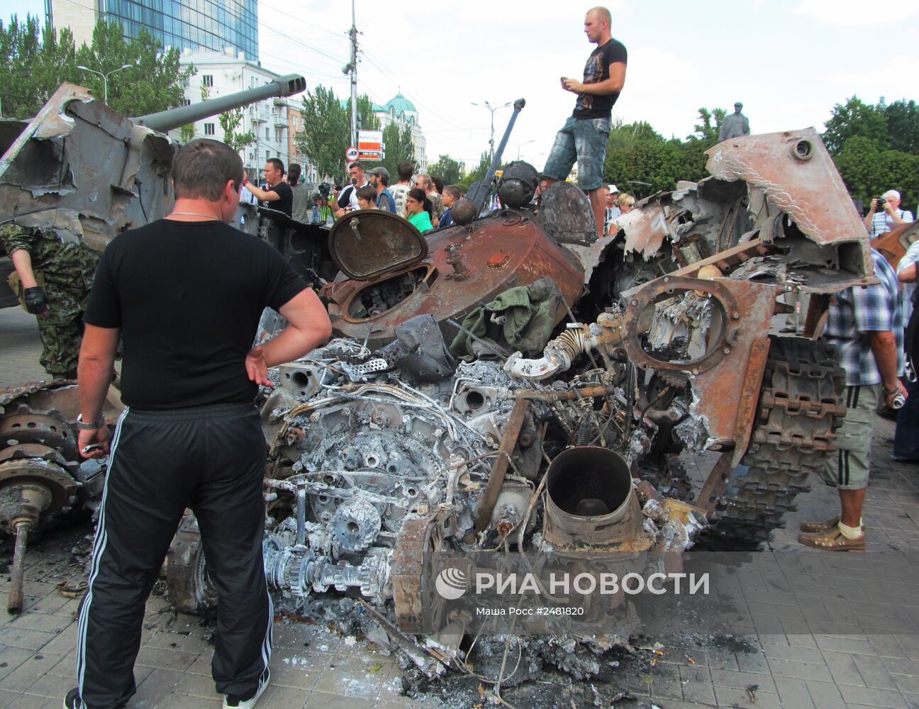 Акция в День независимости Украины в Донецке