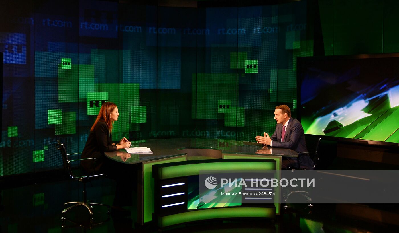 Интервью С.Нарышкина телекомпании Russia Today