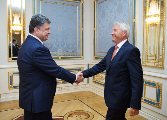 Встреча президента Украины Петра Порошенко и генсека Совета Европы Турбьерна Ягланда