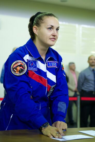 Экзамен основного и дублирующего экипажей "Союз ТМА-14М"