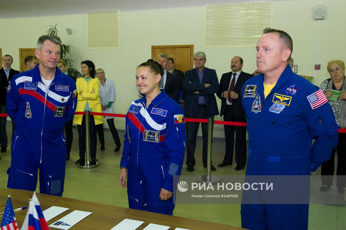 Экзамен основного и дублирующего экипажей "Союз ТМА-14М"