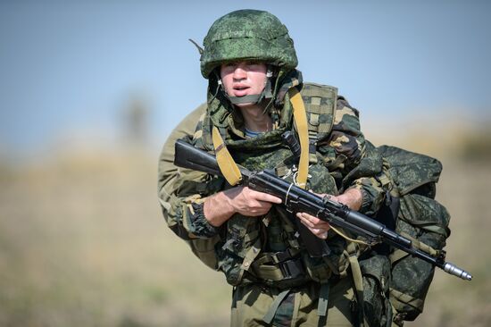 Совместные российско-белорусские тактические учения в Краснодарском крае