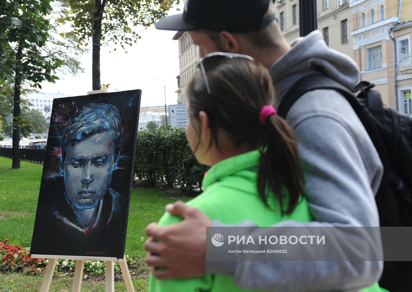 Акция художников в память журналистов, погибших в "горячих точках"