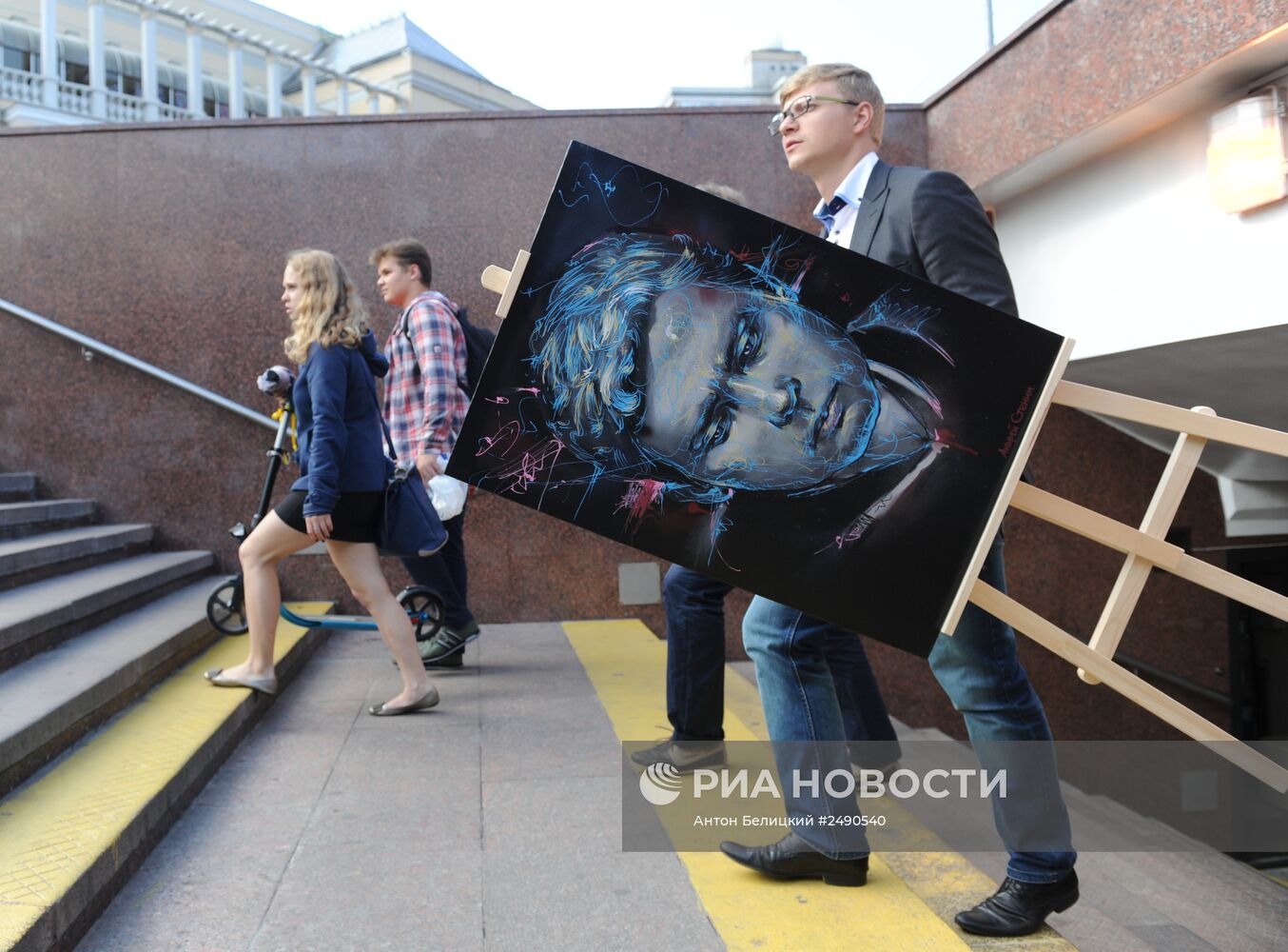 Акция художников в память журналистов, погибших в "горячих точках"