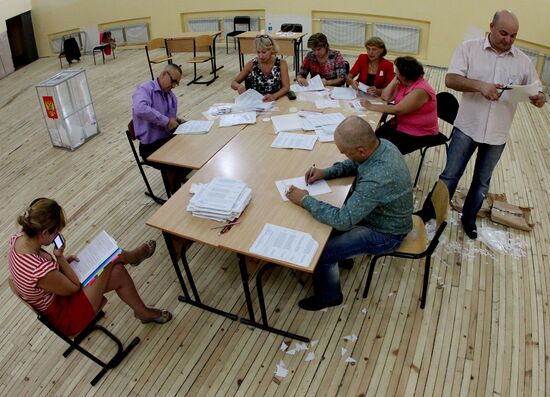 Подсчет голосов на выборах в Единый день голосования