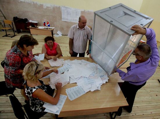 Подсчет голосов на выборах в Единый день голосования