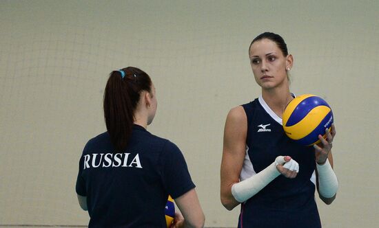 Волейбол. Тренировка женской сборной России