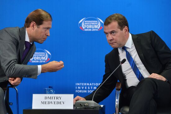 Д.Медведев принимает участие в работе XIII Международного инвестиционного форума "Сочи-2014"