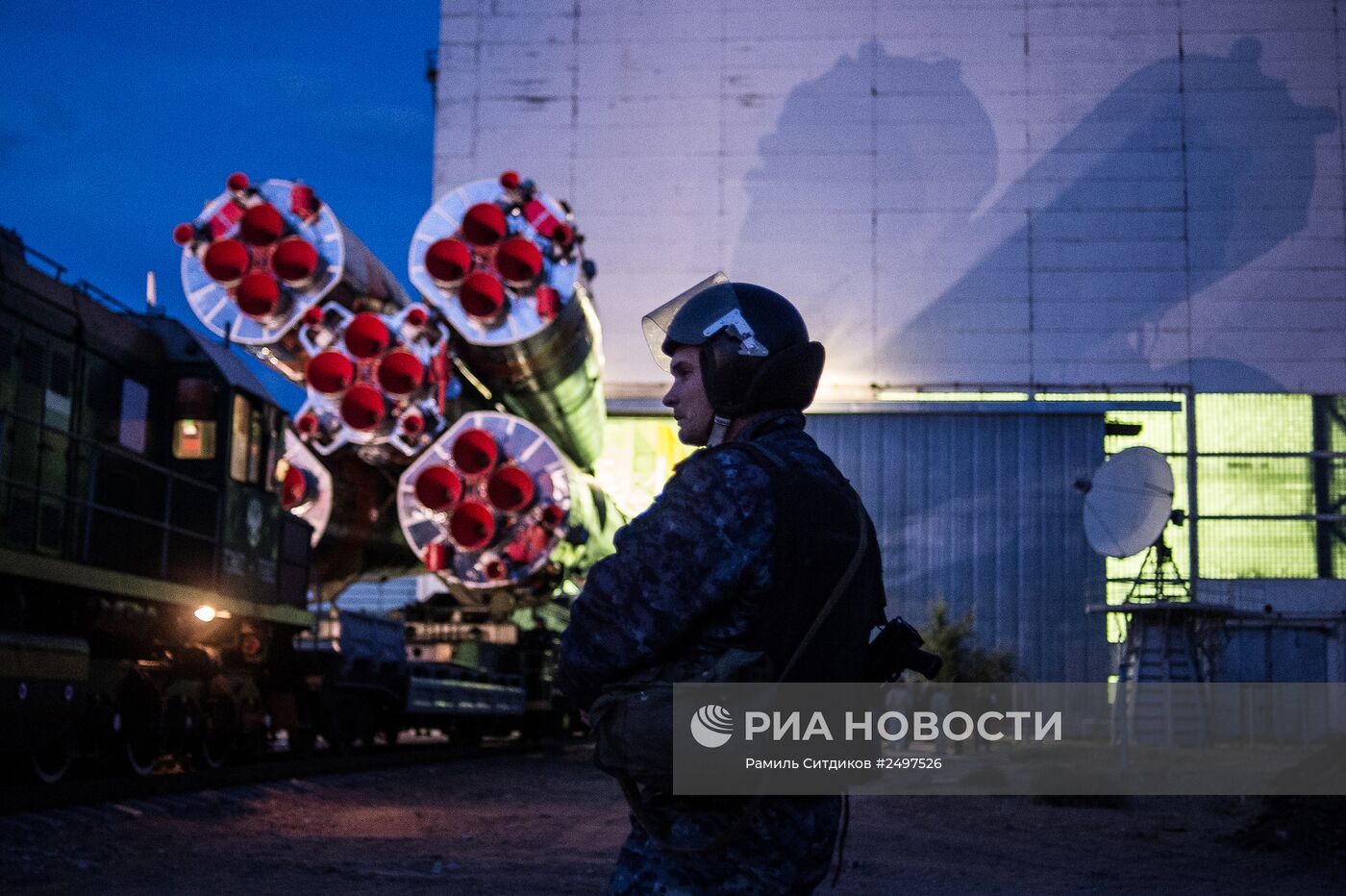 Вывоз космического корабля "Союз ТМА-14М" на старт