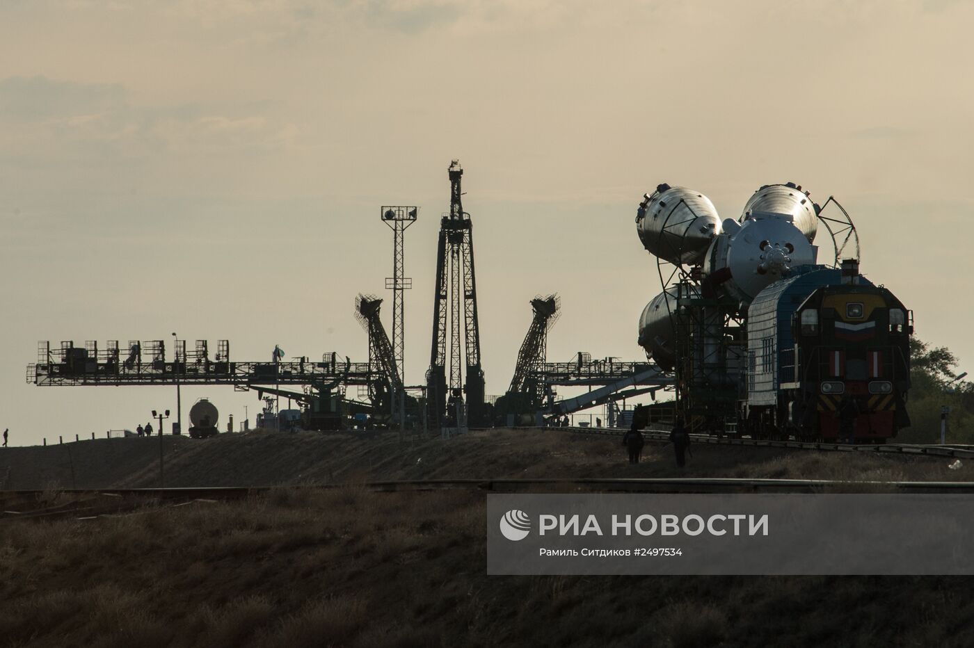 Вывоз космического корабля "Союз ТМА-14М" на старт