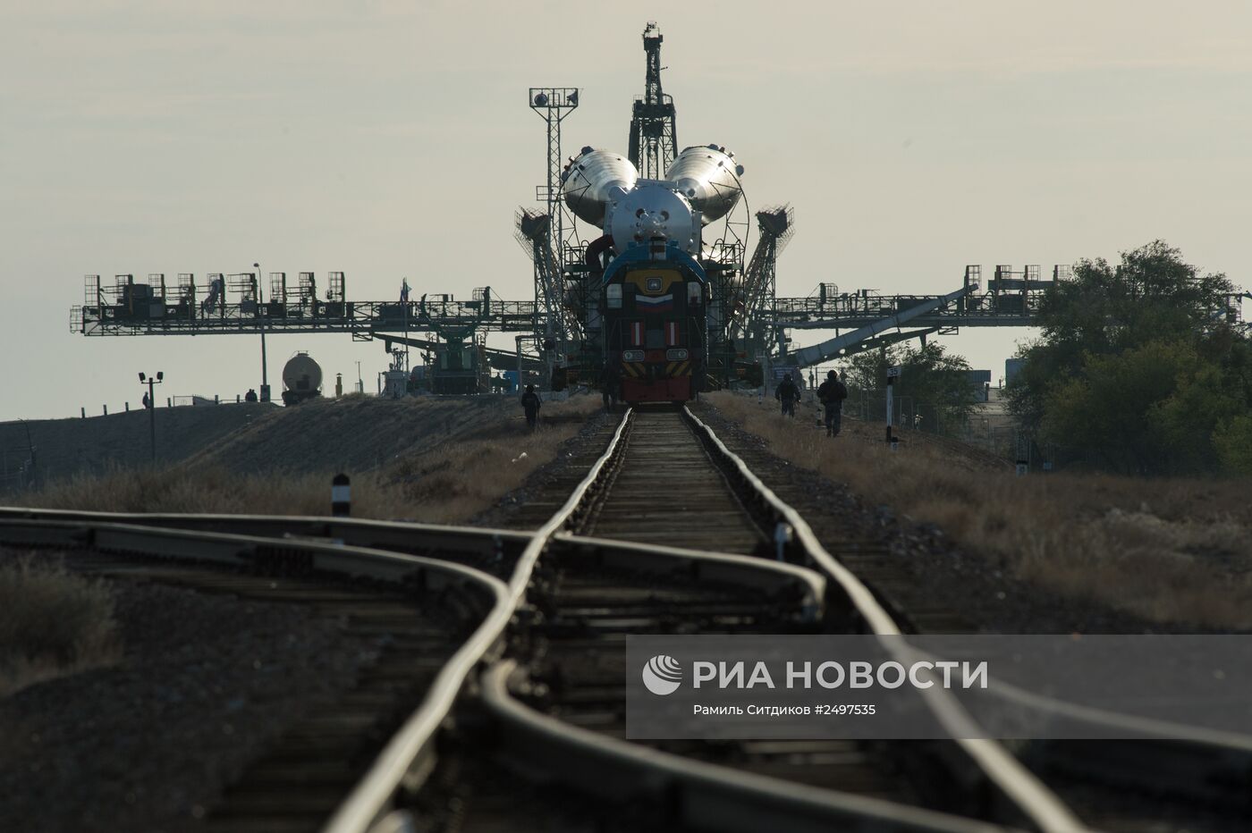 Вывоз космического корабля "Союз ТМА-14М" на старт