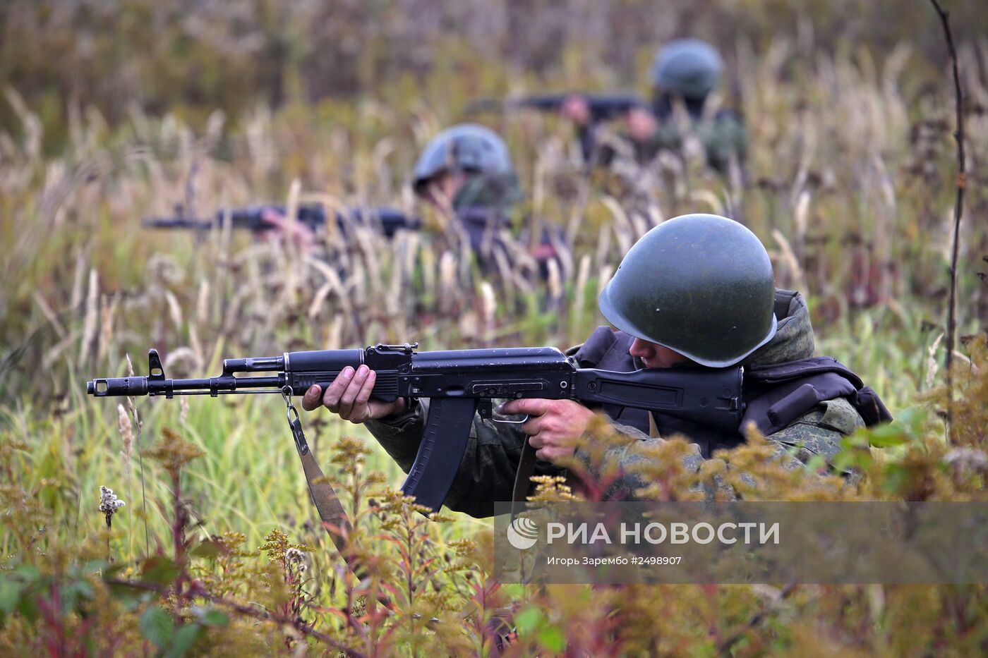 Военные учения на полигоне Балтийского флота в Калининградской области