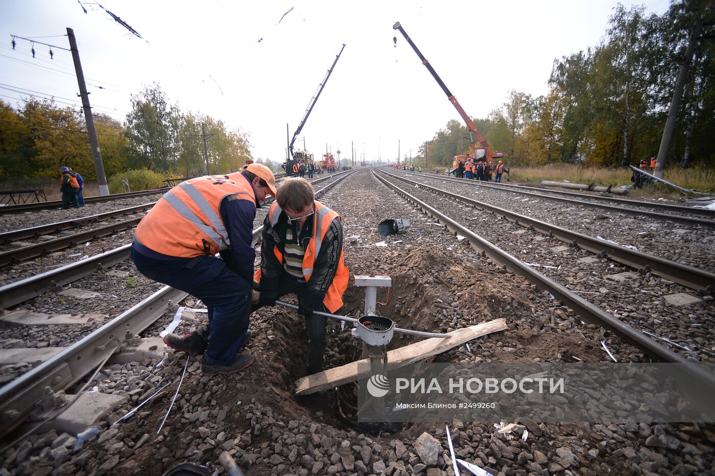 ДТП на железнодорожном переезде в Подмосковье