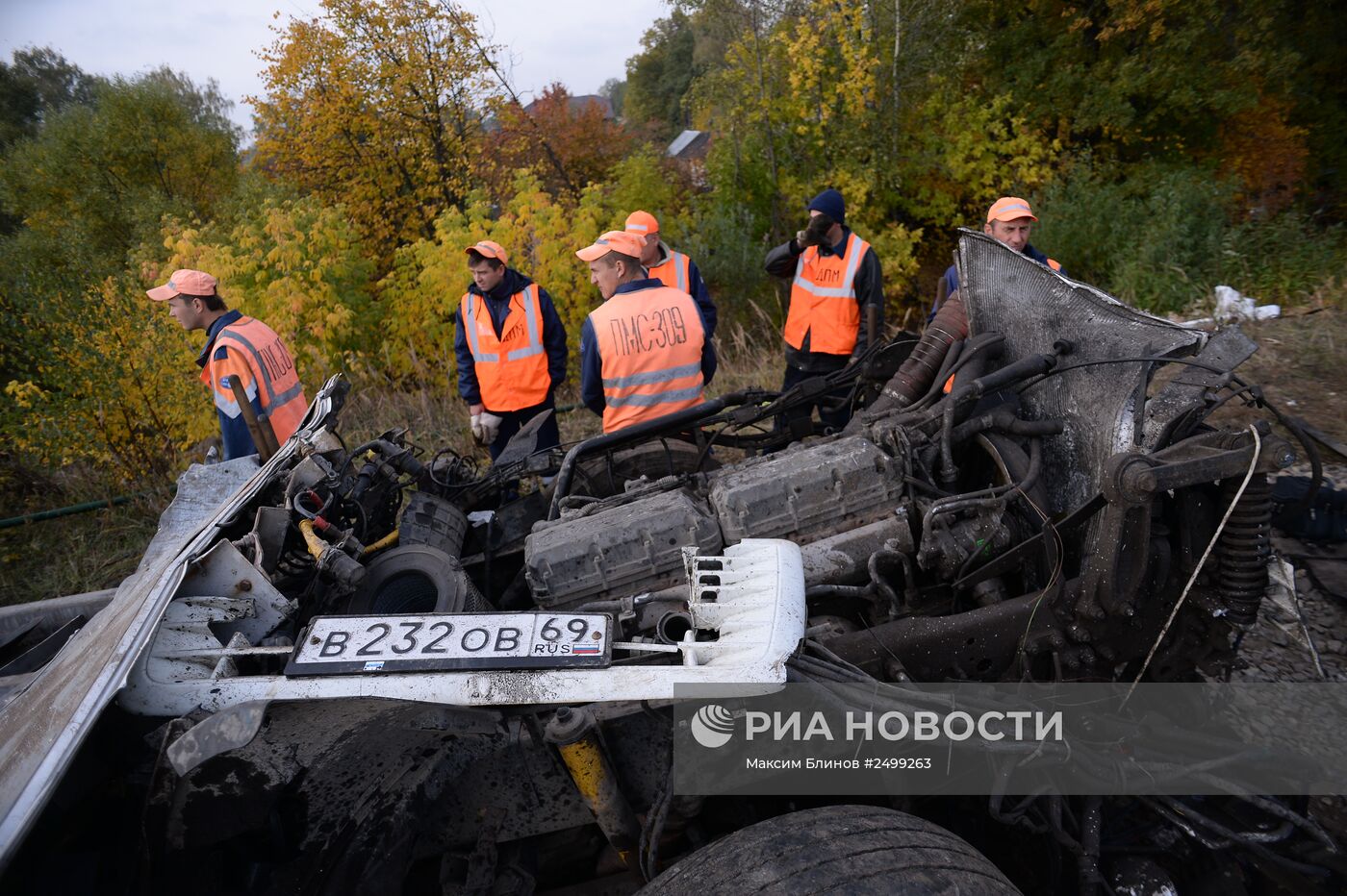 ДТП на железнодорожном переезде в Подмосковье