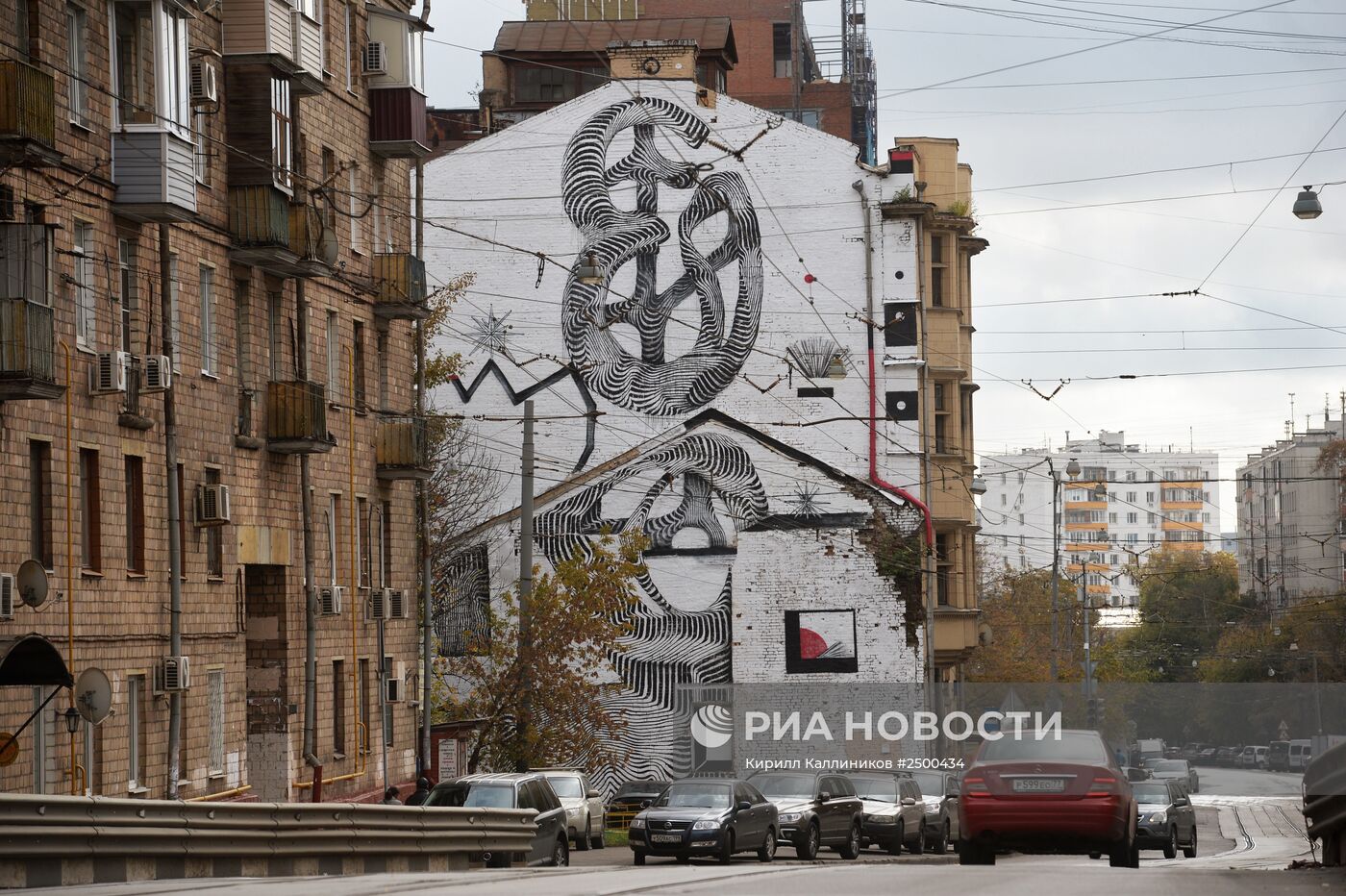 Объекты стрит-арта в рамках биеннале уличного искусства "Артмоссфера"