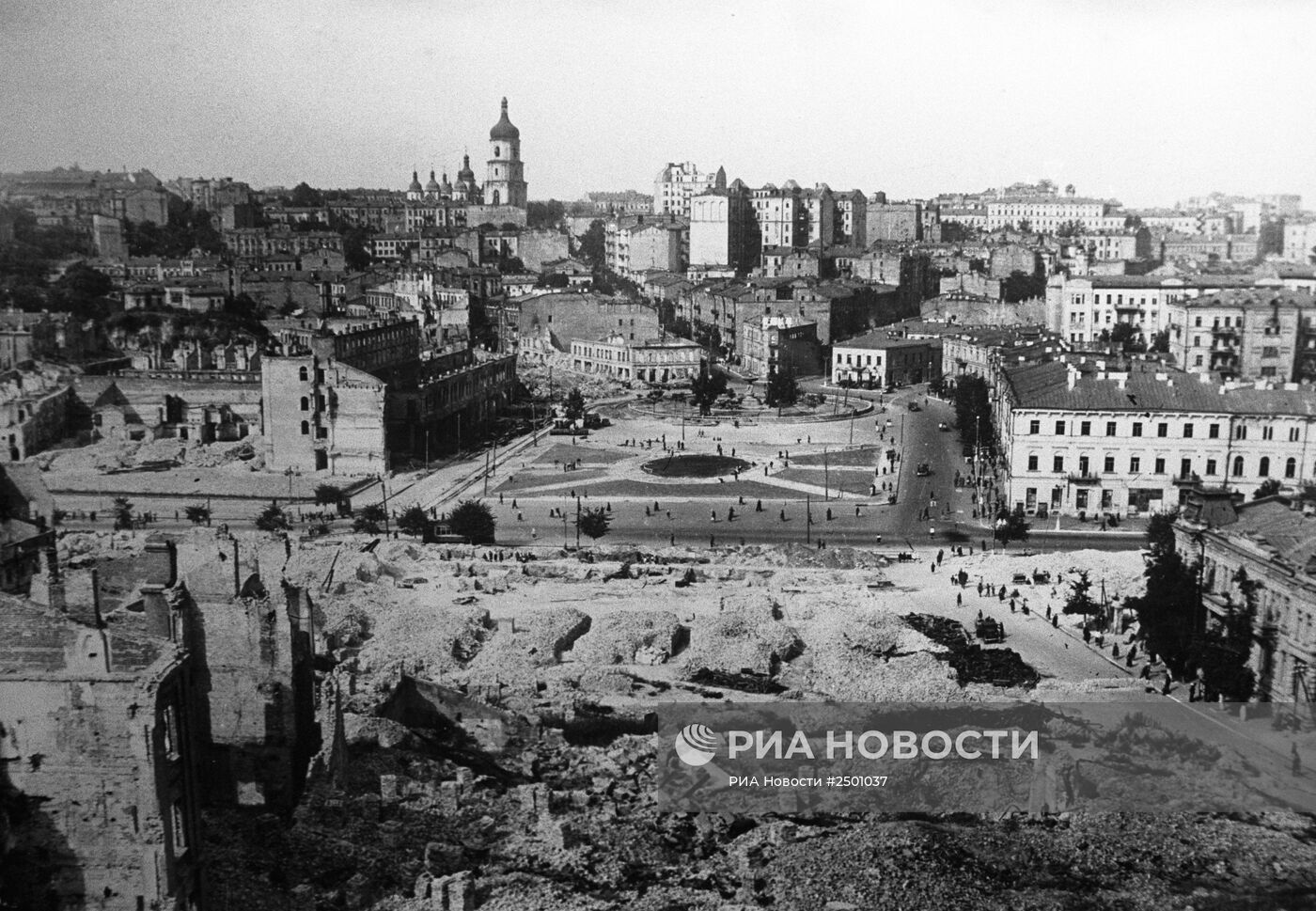 Вид разрушенного Киева