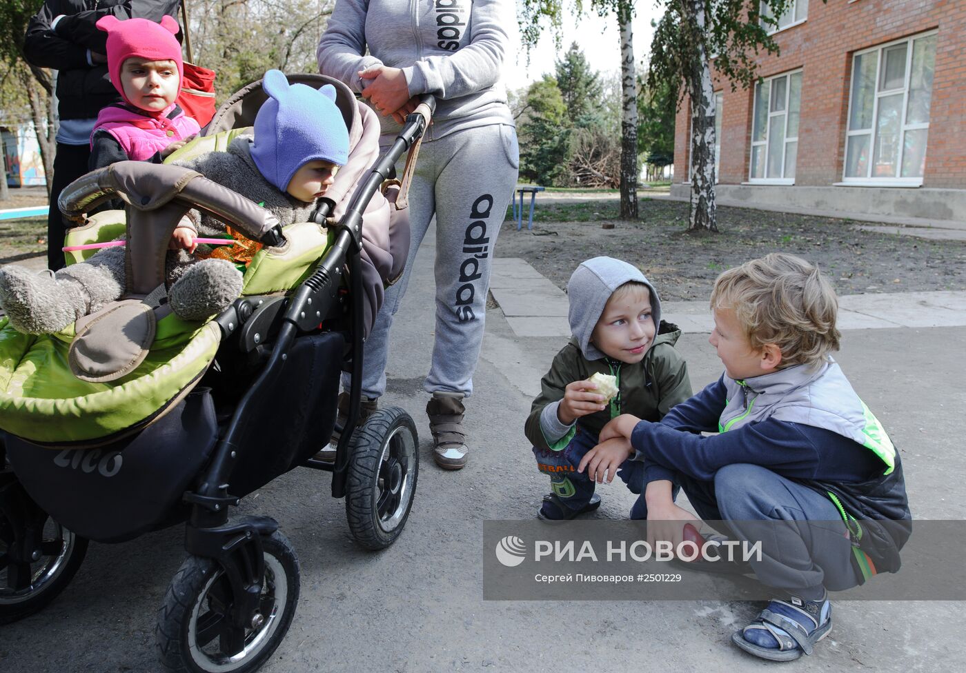 Лагерь для украинских беженцев в поселке Красный десант Ростовской области