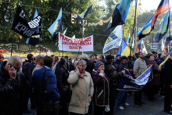 Митинг украинских шахтеров в Киеве