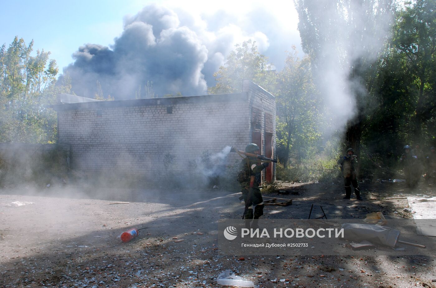 Бои в районе аэропорта города Донецка